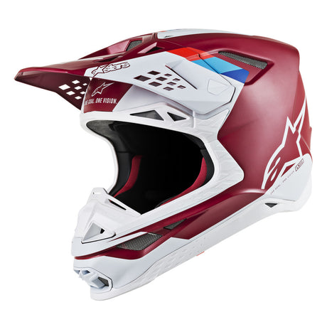 Alpinestars MX 2019 S-M8 Contact Motocross Helmet - Burgundy/Red/White - MotoHeaven
