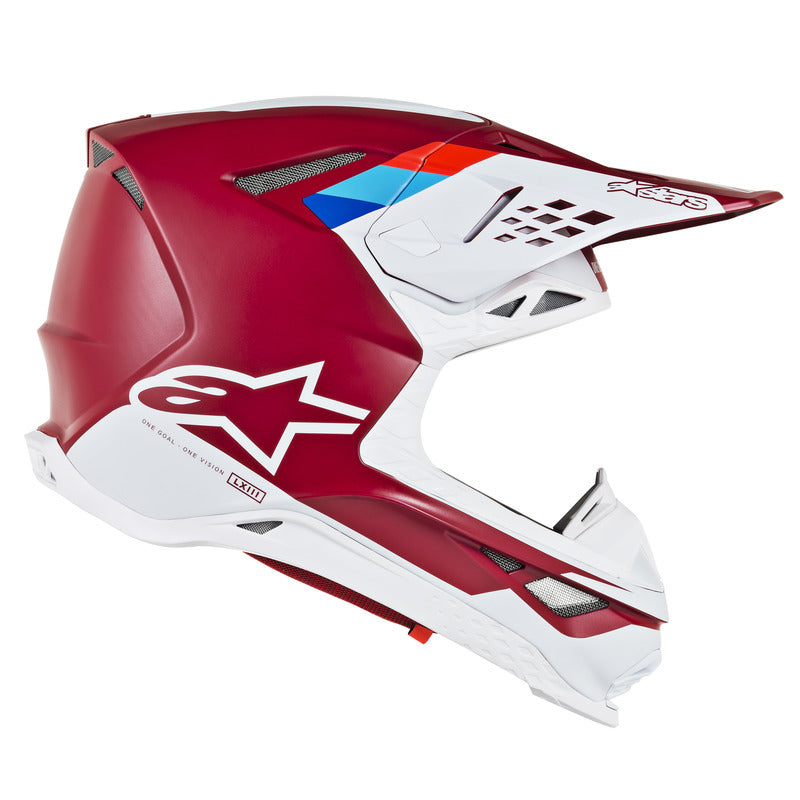 Alpinestars MX 2019 S-M8 Contact Motocross Helmet - Burgundy/Red/White - MotoHeaven
