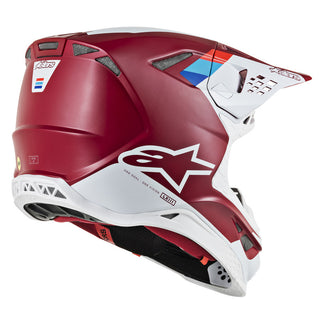 Alpinestars MX 2019 S-M8 Contact Motocross Helmet - Burgundy/Red/White - MotoHeaven