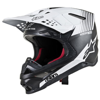 Alpinestars MX 2019 S-M10 Dyno Motocross Helmet - Matte Black/White - MotoHeaven