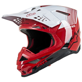 Alpinestars MX 2019 S-M10 Dyno Motocross Helmet - Gloss Red/White - MotoHeaven