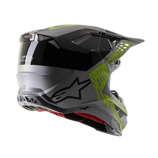 Alpinestars Supertech M8 Triple Motorcycle Helmet - Silver/Black/Yellow