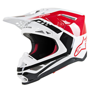 Alpinestars MX 2019 S-M8 Triple Motocross Helmet - Red/White/Black - MotoHeaven