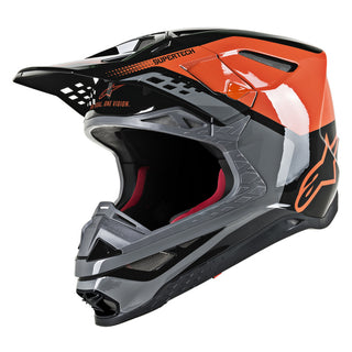 Alpinestars MX 2019 S-M10 Triple Motocross Helmet - Orange/Grey/Black - MotoHeaven