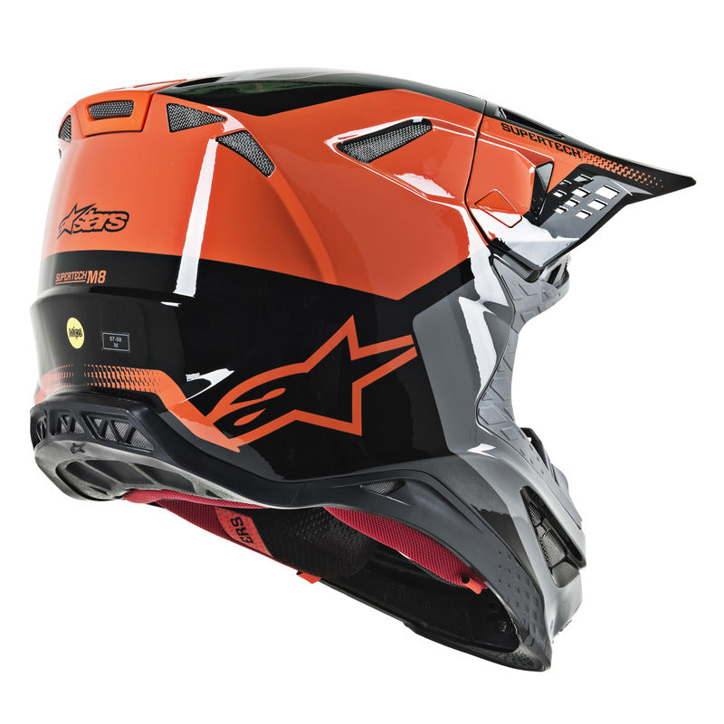 Alpinestars MX 2019 S-M10 Triple Motocross Helmet - Orange/Grey/Black - MotoHeaven