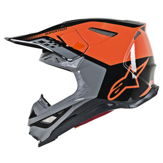 Alpinestars MX 2019 S-M10 Triple Motocross Helmet - Orange/Grey/Black - MotoHeaven