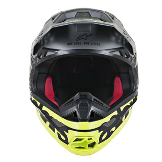 Alpinestars MX 2019 S-M8 Radium Motocross Helmet - Black/Fluro/Grey - MotoHeaven