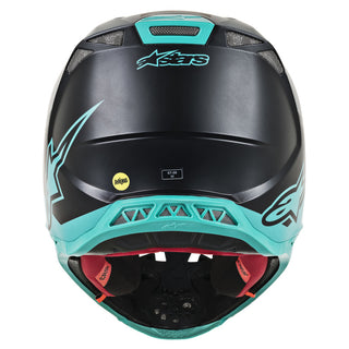 Alpinestars MX 2019 S-M8 Radium Motocross Helmet - Black/Teal/Grey - MotoHeaven