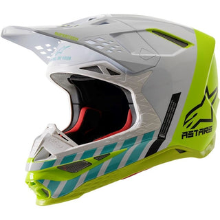 Alpinestars Supertech M8 Limited Edition Anaheim 20 Motorcycle Helmet - White/Fluro Yellow