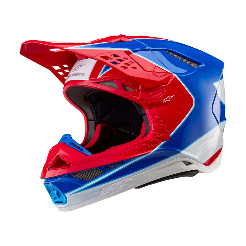 Alpinestars Supertech SM10 Aeon Ece 22.06 Helmet - Bright Red Blue Gloss