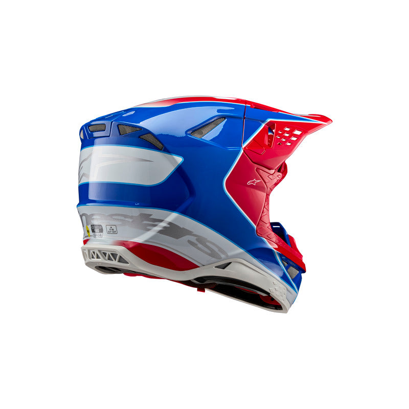 Alpinestars Supertech SM10 Aeon Ece 22.06 Helmet - Bright Red Blue Gloss
