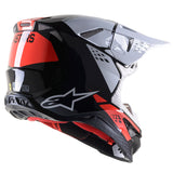 Alpinestars SM8 Factory Helmet - Black/White/Fluro Red