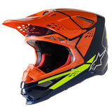 Alpinestars SM8 Factory Helmet - Black/Fluro Orange/Fluro Yellow
