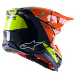 Alpinestars SM8 Factory Helmet - Black/Fluro Orange/Fluro Yellow