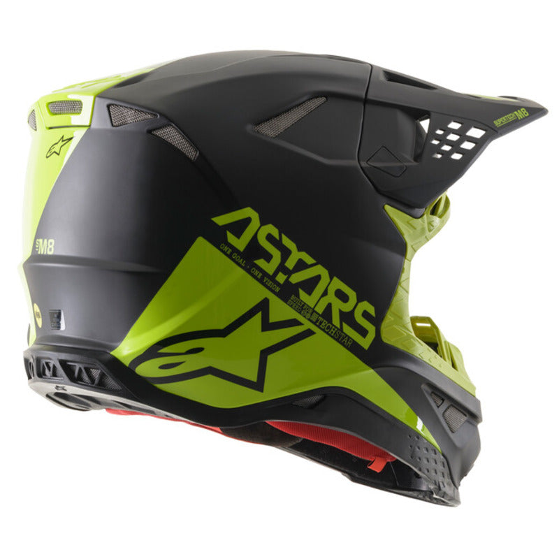 Alpinestars Supertech M8 Echo Motorcycle Helmet - Black/Yellow Fluro
