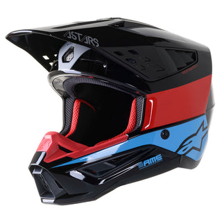 Alpinestars SM5 Bond Helmet - Black/Red/Cyan/Silver