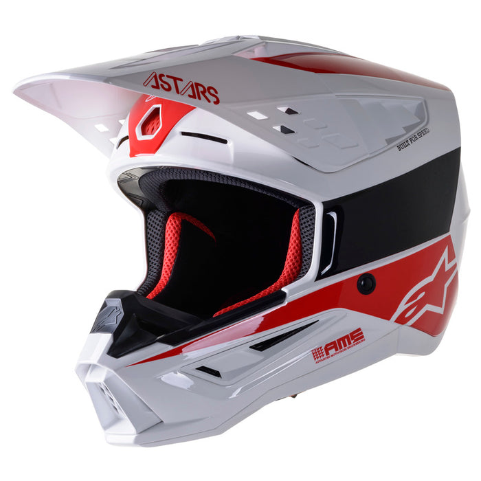 Alpinestars SM5 Bond Helmet - White/Black/Red