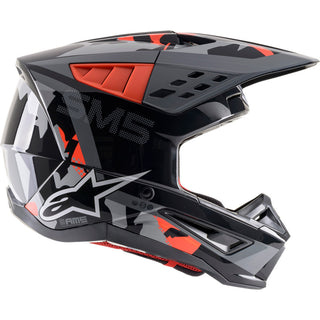 Alpinestars SM5 Rover Ece Motorcycle Helmet - Anthracite/Fluro Red