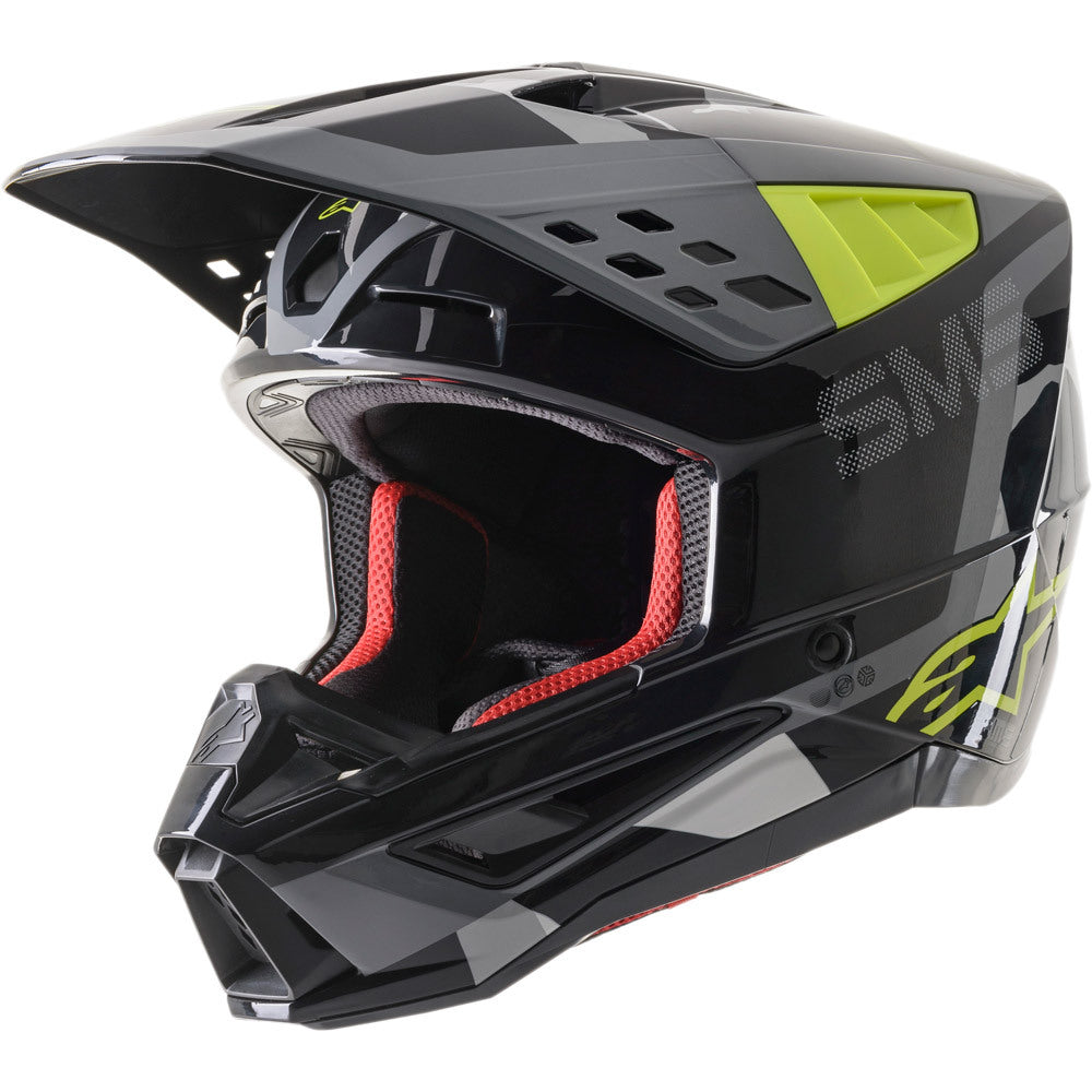 Alpinestars SM5 Rover Ece Motorcycle Helmet - Anthracite/Fluro Yellow