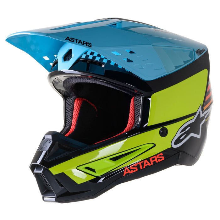 Alpinestars SM5 Speed Helmet - Black/Fluro Yellow/Blue