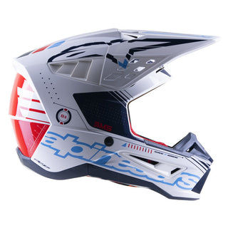 Alpinestars SM5 Action Helmet - Gloss White Cyan Dark Blue