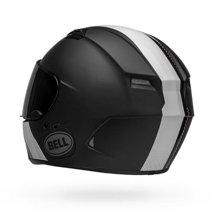 Bell Qualifier DLX MIPS Vitesse Motorcycle Helmet - Matte-Gloss Black/White