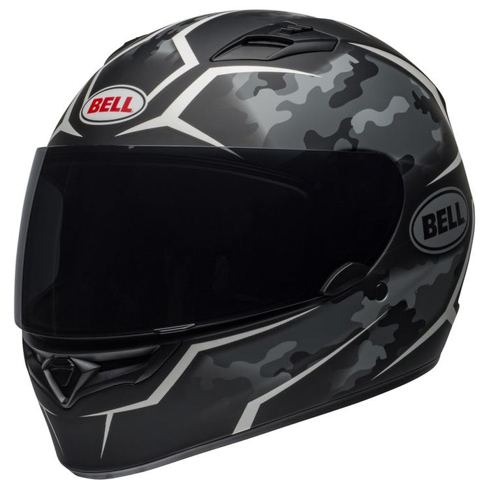 Bell Qualifier Stealth Camo Motorcycle Helmet - Matte Black/White