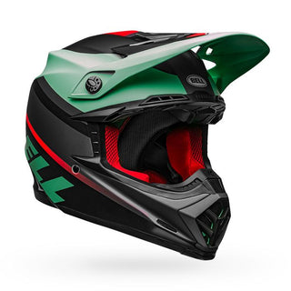 Bell Moto-9 Mips Prophecy Motorcycle Helmet - Matte Green/Infrared/Black