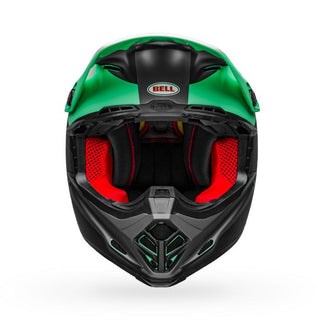 Bell Moto-9 Mips Prophecy Motorcycle Helmet - Matte Green/Infrared/Black