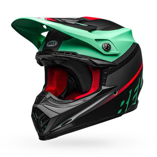 Bell Moto-9 Mips Prophecy Motorcycle Helmet - Matte Green/Infrared/Black