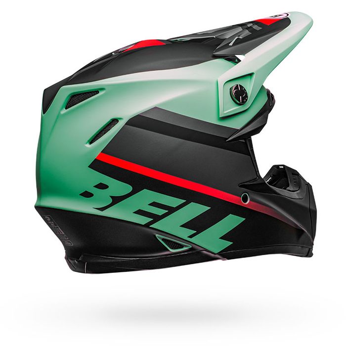 Bell Moto-9 Mips Prophecy Motorcycle Helmet - Matte Green/Infrared/Black