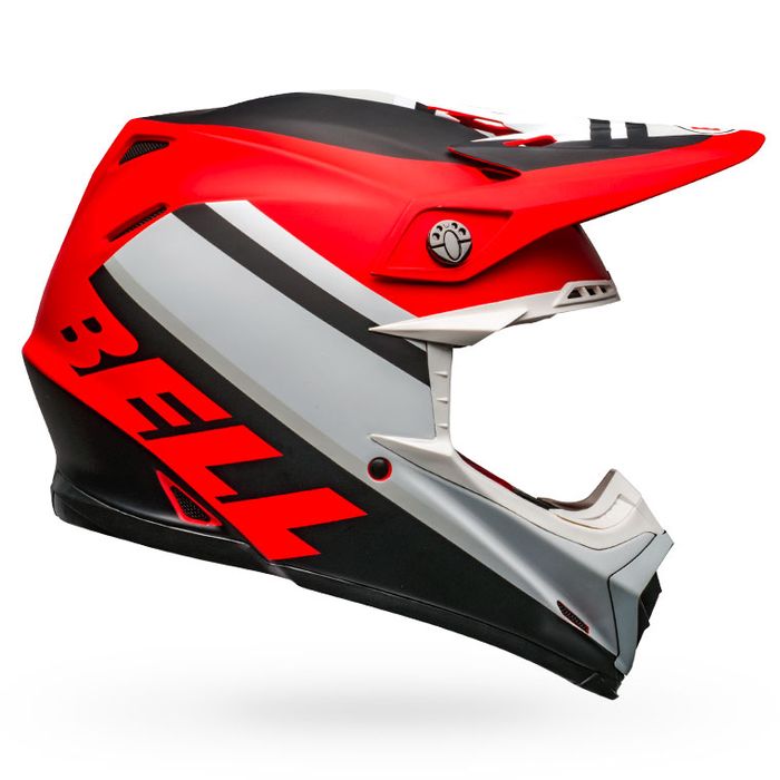Bell Moto-9 Mips Prophecy Motorcycle Helmet - Matte White/Red/Black