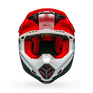 Bell Moto-9 Mips Prophecy Motorcycle Helmet - Matte White/Red/Black