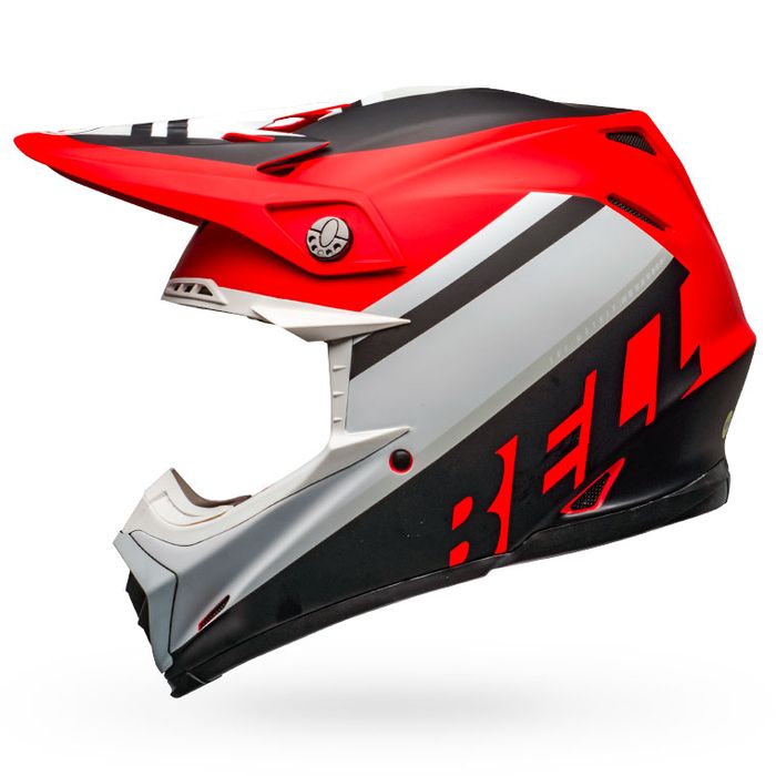 Bell Moto-9 Mips Prophecy Motorcycle Helmet - Matte White/Red/Black