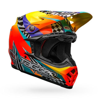 Bell Moto-9 Mips Tagger Breakout Motorcycle Helmet - Gloss Orange/Yellow