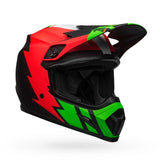 Bell MX-9 Mips Strike Motorcycle Helmet - Matte Infrared/Green/Black