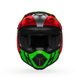 Bell MX-9 Mips Strike Motorcycle Helmet - Matte Infrared/Green/Black