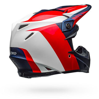 Bell Moto-9 Flex Division Motorcycle Helmet - Matte/Gloss/White/Blue/Red