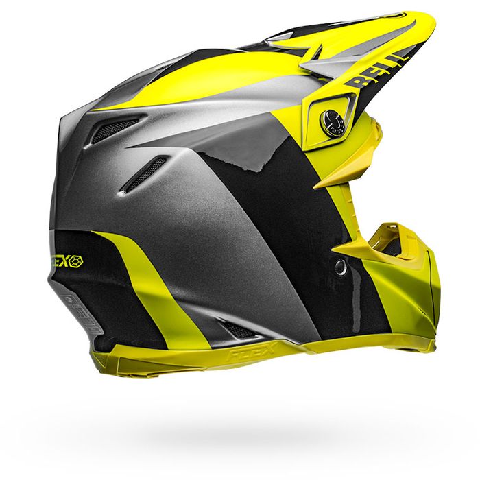 Bell Moto-9 Flex Division Motorcycle Helmet - Matte/Gloss/Black/Hi-Viz/Grey