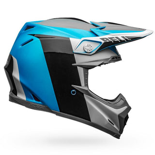 Bell Moto-9 Flex Division Motorcycle Helmet - Matte/Gloss/White/Black/Blue