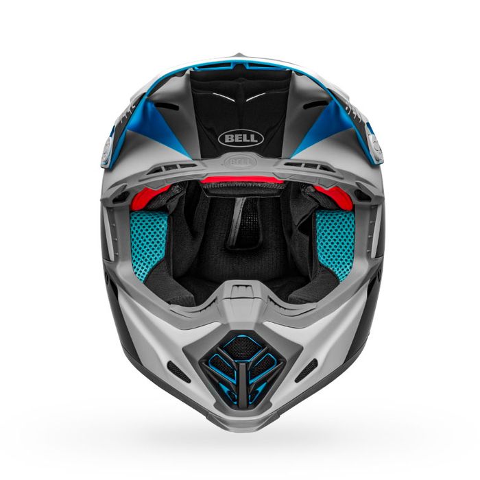 Bell Moto-9 Flex Division Motorcycle Helmet - Matte/Gloss/White/Black/Blue