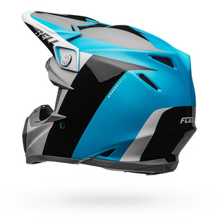 Bell Moto-9 Flex Division Motorcycle Helmet - Matte/Gloss/White/Black/Blue