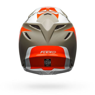 Bell Moto-9 Flex Division Motorcycle Helmet - Matte/Gloss/White/Orange/Sand