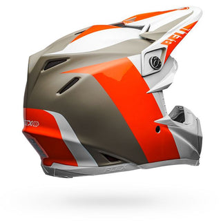 Bell Moto-9 Flex Division Motorcycle Helmet - Matte/Gloss/White/Orange/Sand