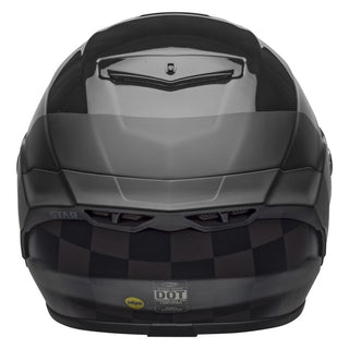 Bell Star MIPS DLX Lux Checkers Motorcycle Helmet -  Matte/Gloss Black/ Root Beer