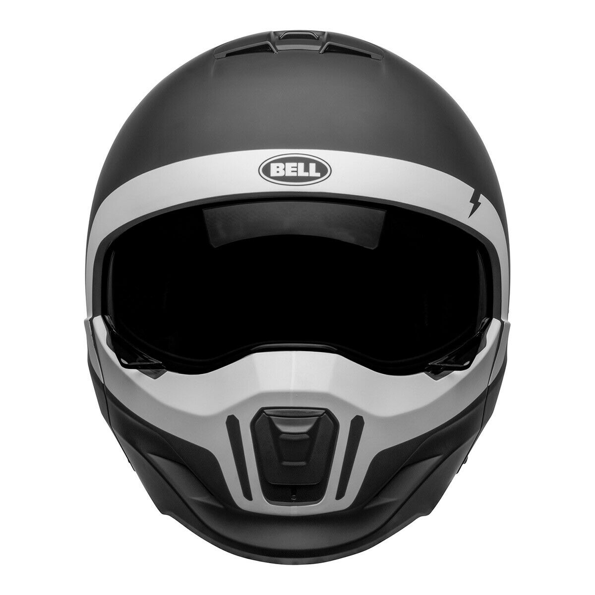 Bell Broozer Cranium Motorcycle Helmet -Matte  Black/White