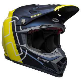 Bell Moto-9 Flex Husqvarna Gotland Motorcycle Helmet - Yellow/Matte Blue