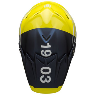 Bell Moto-9 Flex Husqvarna Gotland Motorcycle Helmet - Yellow/Matte Blue