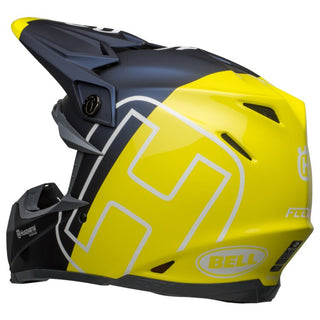 Bell Moto-9 Flex Husqvarna Gotland Motorcycle Helmet - Yellow/Matte Blue