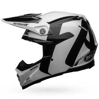 Bell Moto-9 Flex Fasthouse Newhall Motorcycle Helmet - White/Black